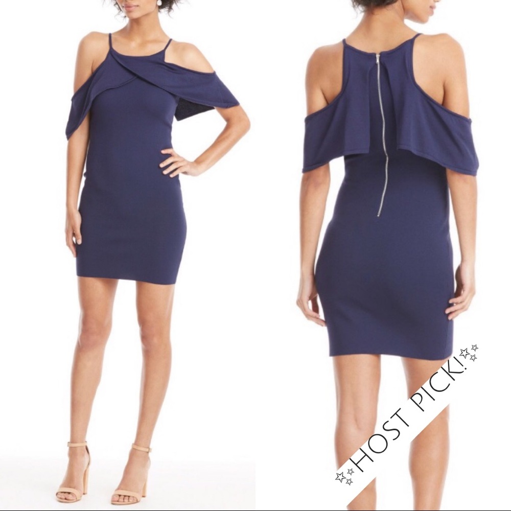 ✨HP!✨NWT Parker Indigo Cold Shoulder Bodycon Dress